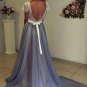 Simple Bohemian A-Line Wedding Dresses Sexy Backless Long Train Beach Boho Bridal Gowns