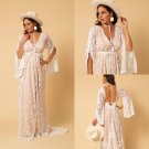 Bohemian A Line Full Lace Wedding Dresses Bridal Gowns