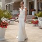 Csutom Made For Women Sleeveless V Neckline with Straps Wedding Gowns