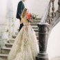 Colorfull Chic Bohemian Wedding Dresses Flowers Floral Lace Elegant Dreamy Bridal Gowns