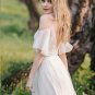 Sweetheart Floor Length Off Shoulder Bohemian Civil Vintage Lace Bride Dress