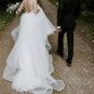 Simple Boho Wedding Dresses Spaghetti Straps Backless Lace Country Bride Dress