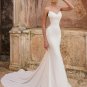 Spaghetti Straps Backless Luxury Beads Wed Dress Sweep Train Beach Country Bridal Gowns