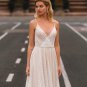 Bohemian Wedding Dresses Spaghetti Straps Lace Appliques Bridal Gowns