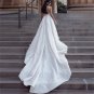 Square Neck Sleeveless Backless Organza Split Front Chapel Train Fantasy Special Bridal Gown