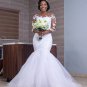 Fashion Illsion Long Sleeves Mermaid African Bridal Gown