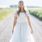 Short Sleveless Tulle A Line Plus Size Country Boho Wedding Dresses