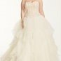 Ruffle Skirt Sweetheart Lace Appliques Elegant Corset Country Bridal Gowns