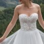 Sexy Sweetheart Backless Wedding Dresses Appliques Pearls Floor Length Luxury Bride Gown