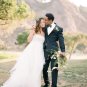 Sleeveless off-the-shoulder Bohemian lace wedding dress, country garden wedding dress