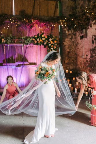 Bohemian lace wedding dress, country wedding dress
