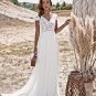 Bohemian Wedding Dress Vintage Lace Boho  A-Line Simple Beach Bridal Gowns
