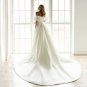 Elegant Wedding Dress Off The Shoulder Short Sleeve Mermaid Satin Bridal Gown