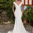 Sexy Mermaid Wedding Dress V-Neck Backelss Sweep Train High Quality  Bridal Gown