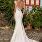 Sexy Mermaid Wedding Dress V-Neck Backelss Sweep Train High Quality  Bridal Gown