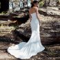 Strapless Satin Mermaid Wedding Dress Vintage Custom Made  Sweetheart Bridal Gown