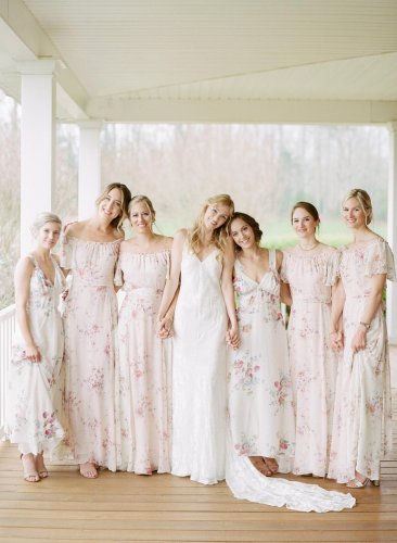 Bohemian country lace garden wedding dress