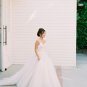 Bohemian wedding dress, simple lace bridal princess dress