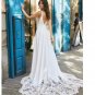 Boho Sleeveless Lace AppliquÃ©d Chiffon Wedding Dress