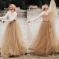 Bohemian Two Piece  Backless Wedding Dresses Bridal Gowns