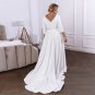 Bohemian Wedding Dress Simple Bridal Gown with Pockets A Line Beading Belt