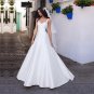 Sweetheart Wedding Dress Wedding Gown Satin Vestido De Noiva White Ivory Backless Bride Dresses