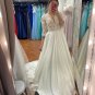 Boho 3/4 Sleeve Lace Chiffon Wedding Dress