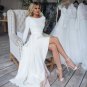 Boho Wedding Dress Long Sleeves High Low Backless Elegant  Bohemia Bridal Wedding Gowns