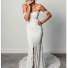 Boho Off Shoulder Lace Wedding Dress