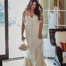 Bohemain Wedding Dresses Lace  Chiffon Flowy Bridal Dress