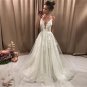 Boho Wedding Dresses Sexy Spaghetti Straps Glitter Sparkle Bride Gowns With Lace Appliques