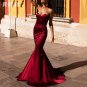 Sexy Mermaid Strapless Satin Evening Dresses for Simple Sweetheart Backless Cocktail Party Gowns