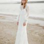 Vintage Beach Lace Bridal Gown Scoop Backless Boho Bohemain A-line Wedding Dresses