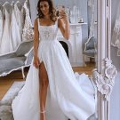 Gorgeous Ball Gown Square Neck Split Wedding Dress