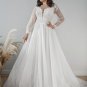 Country A-Line Wedding Dresses For Bride Long Sleeve Bridal Gowns