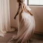 Sexy Backless Chapel Train Short Sleeves Off the Shoulder Wedding Bridal Gown
