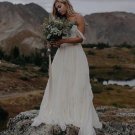 Beach Bohemian Wedding Dresses A Line Tulle Off the Shoulder Bridal Gowns