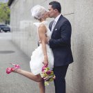 Classic Mini Short Wedding Dress, One Shoulder Short Wedding Dress