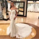 Sexy Lace applique Wedding Dress Mermaid Sweetheart Backless Bridal Dress
