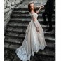 Elegant sheer Long Sleeve Wedding Dresses Bridal Gowns