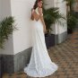 Fashion Backless Mermaid Lace Wedding Dress Off Shoulder Slit Bridal Dress