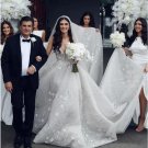 Gorgeous A Line Wedding Dress Sexy Sweetheart Neck Lace Flowers Bridal Gowns