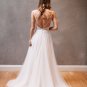 Ivory Backless Lace Wedding Dress, Sleeveless Spaghetti straps Wedding Dress