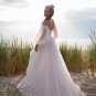 Sexy A-Line Sweetheart Neck Wedding Dress Elegant Puff Sleeve Off The Shoulder Bow Bridal Gown
