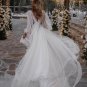 Sexy Long Sleeves Wedding Dress, Deep V-neck Wedding Gown