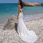 Beach V-Neck Wedding Dresses Mermaid Lace  Boho Spaghetti Straps Bride Dress