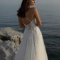Boho Lace AppliquÃ© V-Neck Wedding Dress