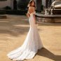 Sexy Off Shoulder Lace Appliques Backless Wedding Gowns