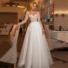 New Arrival Shiny Sweetheart Princess Wedding Dresses Long Sleeve Glitter Tulle Boho Bride dresses