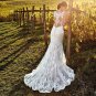 Appliques Lace Mermaid Dress With Sweep Train See Through Illusion Back Bridal Gowns